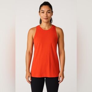 Lululemon Women’s Red Racerback Tank Top with Back Knot – Size M (Approx.)